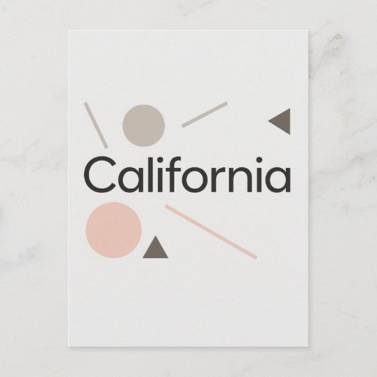 California Postcard - Trendy Text Postkarte (Vorderseite)