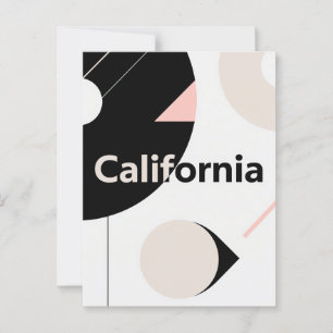 California Postcard - Trendy Text Postkarte