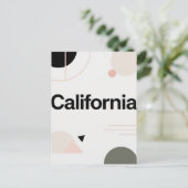 California Postcard - Trendy Text Postkarte (Stehend Vorderseite)