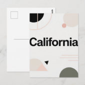 California Postcard - Trendy Text Postkarte (Vorne/Hinten)