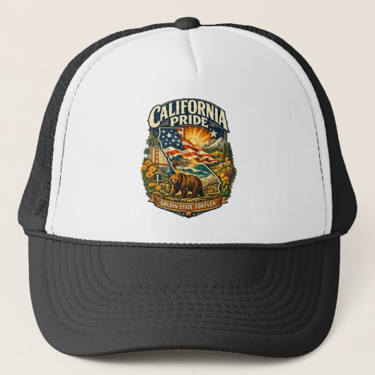 California Pride Golden State Forever Mütze (Vorderseite)