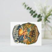 California Pride Golden State Forever Postkarte (Stehend Vorderseite)