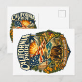 California Pride Golden State Forever Postkarte (Vorne/Hinten)
