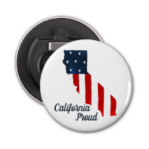 California Proud Patriotic Watercolor USA Flag