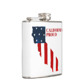 California Proud USA American Flag Watercolor Flachmann (Rechts)