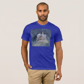 California Quail Bird in Blau T-Shirt (Vorne ganz)