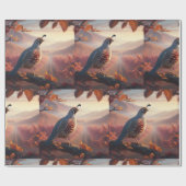 California Quail Bird Kunst, Dichtung und Musik Geschenkpapier (Flach)