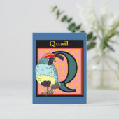 California Quail Bird Postkarte (Stehend Vorderseite)