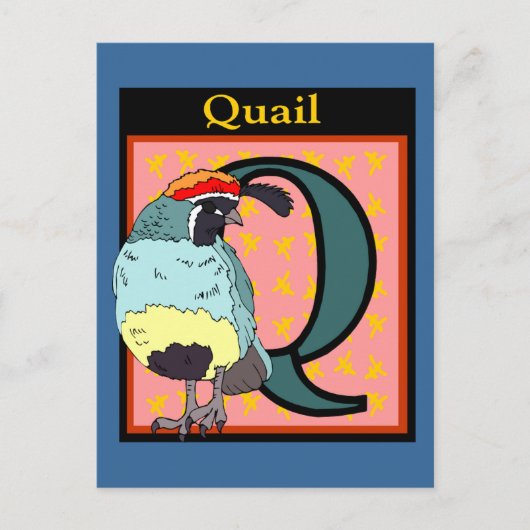 California Quail Bird Postkarte (Vorderseite)