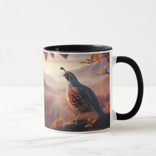California Quail Birds Wildlife Art Tasse