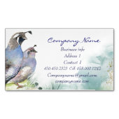 California Quail Business Card Bird Nature Magnetische Visitenkarte (Vorderseite)