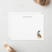 California Quail Personalisiert Flat Mitteilungskarte (Vorderseite/Rückseite Beispiel)