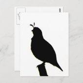 California Quail Silhouette Postkarte (Vorne/Hinten)