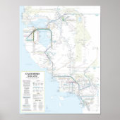 California Rail Map v1.01 Poster (Vorne)