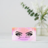 California Rainbow Trendy Tropfens Lashes Skript Visitenkarte (Stehend Vorderseite)