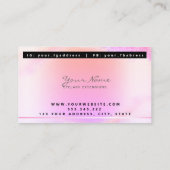 California Rainbow Trendy Tropfens Lashes Skript Visitenkarte (Rückseite)