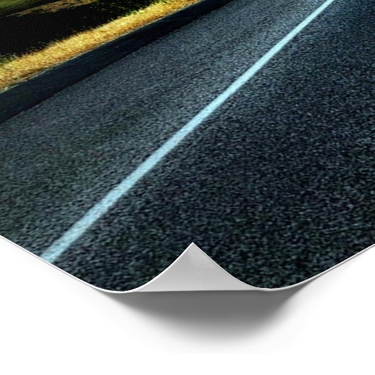 California Rat Rod Car Skeletts Driver Poster (Ecke)