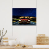 California Rat Rod Car Skeletts Driver Poster (Küche)