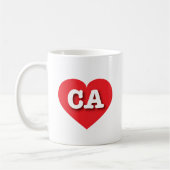 California Red Heart - I Liebe CA Kaffeetasse (Links)