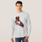 California Red Truck Weihnachtsbaum Long Sleeve T-Shirt (Vorne ganz)