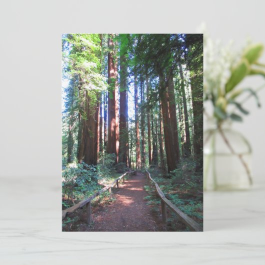 California Redwood Train Design Save The Date (Stehend Vorderseite)