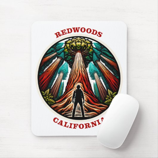 California Redwoods Mousepad (Mit Mouse)