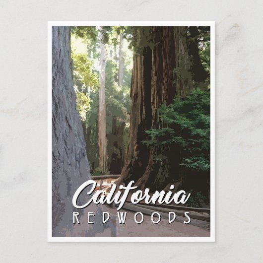 California Redwoods Post Card Postkarte (Vorderseite)