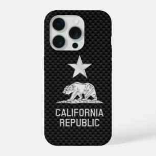 CALIFORNIA REPUBLIC Chrome auf Carbonfaser-Druck iPhone 15 Pro Hülle