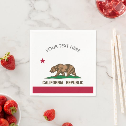 California Republic flag Zollservietten-Party-Serv Serviette (Beispiel)