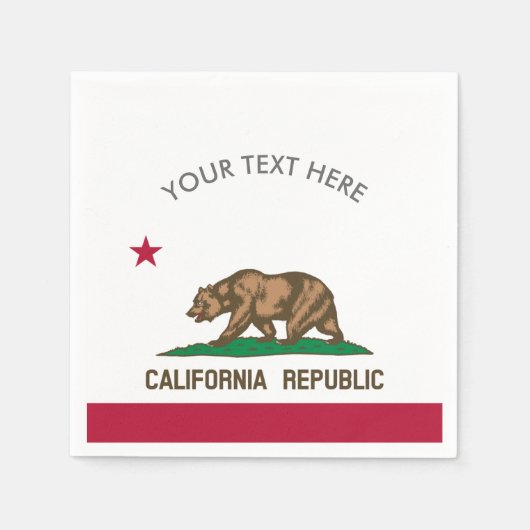 California Republic flag Zollservietten-Party-Serv Serviette (Vorderseite)