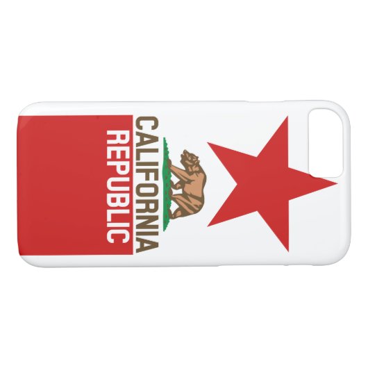 CALIFORNIA REPUBLIC State Flag Red Star Design Case-Mate iPhone Hülle (Rückseite (Horizontal))