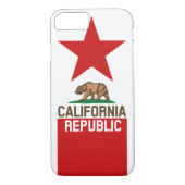 CALIFORNIA REPUBLIC State Flag Red Star Design Case-Mate iPhone Hülle (Rückseite)