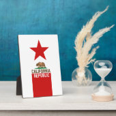 CALIFORNIA REPUBLIC State Flag Red Star Fotoplatte (Seite)