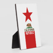 CALIFORNIA REPUBLIC State Flag Red Star Fotoplatte (Seite)