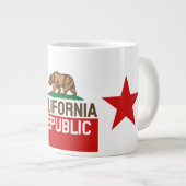 CALIFORNIA REPUBLIC State Flag Red Star Jumbo-Tasse (Vorderseite Rechts)