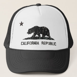 California Republic State Flag Trucker Hat (faded) Truckerkappe