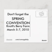 California Republica CRA Postkarte (Rückseite)