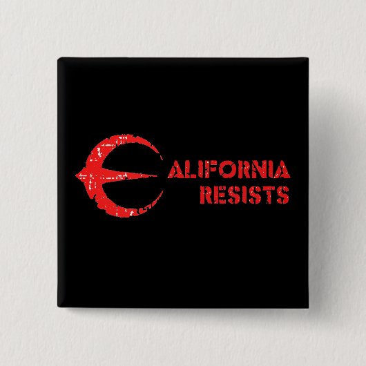 California Resisted Square Button Black (Vorderseite)
