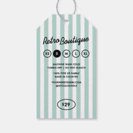 California Resort Striped Boutique Rechteckige Mar Geschenkanhänger