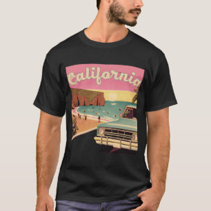 California Retro Beach Vacation Graphics Cali Sur T-Shirt