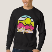California Retro Mountain Sunset Outdoor Vanlife E Sweatshirt (Vorderseite)