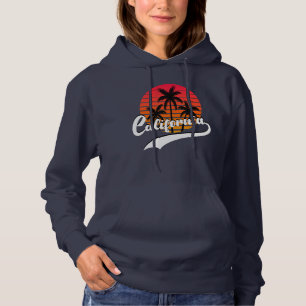 California Retro Navy Blue Women's Hoodie