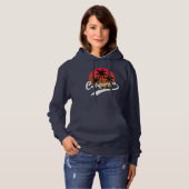 California Retro Navy Blue Women's Hoodie (Vorne ganz)