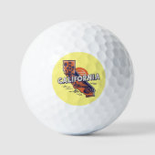 California Retro Staat Silhouette Golfball (Vorderseite)