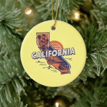 California Retro Staat Silhouette individuell anpa