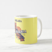 California Retro Staat Silhouette Personalisiert Kaffeetasse (VorderseiteRechts)