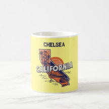 California Retro Staat Silhouette Personalisiert