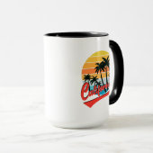 California Retro Sunset and Palm Trees Tasse (VorderseiteRechts)