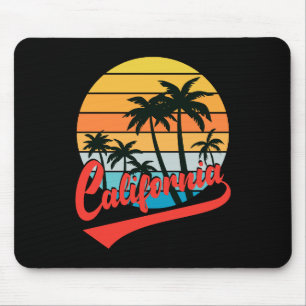 California Retro Sunset Mouse Pad Mousepad