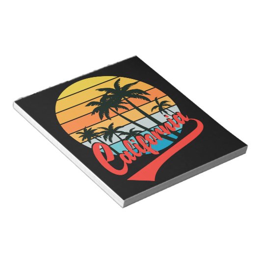 California Retro Sunset Notepad Notizblock (angewinkelt)